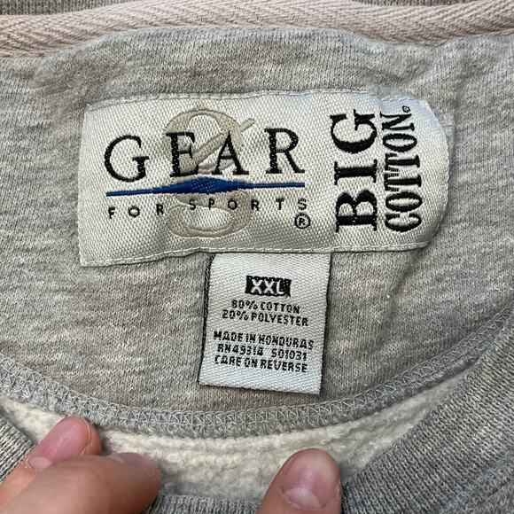 Vintage 90s Ashland University Baseball Heather Gray Men 2XL Crewneck Sweatshirt - Picture 3 of 6